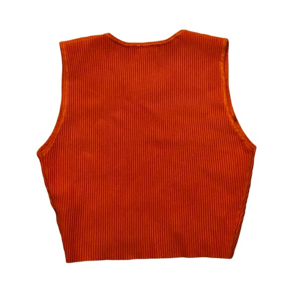 House of Harlow 1960 Orange Ribbed Tank Size Large - Picture 2 of 3